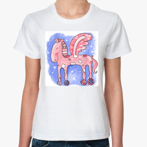 Классическая футболка с принтом Пегасик