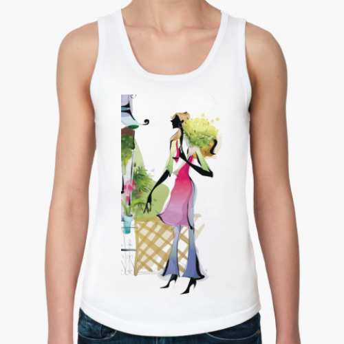 Женская майка с принтом Девушка