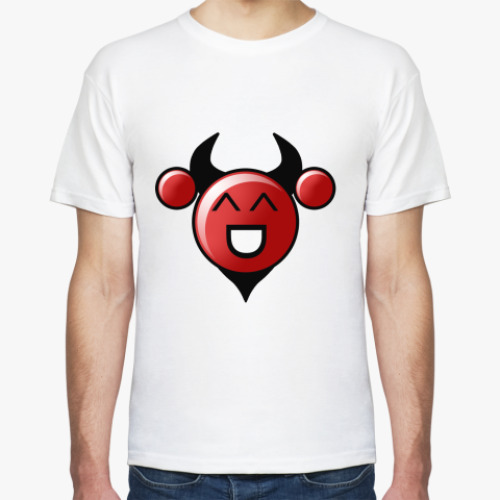 Футболка с принтом смайлик ДЬЯВОЛ