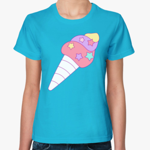 Женская футболка с принтом Мороженое