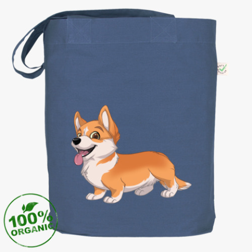 Сумка шоппер с принтом corgi love