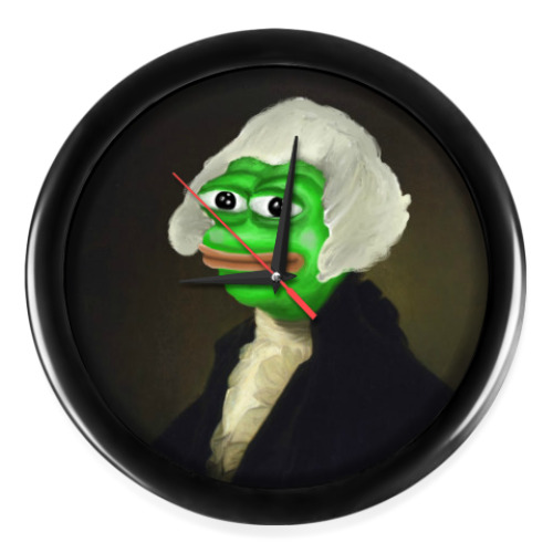 Настенные часы с принтом Sir Pepe