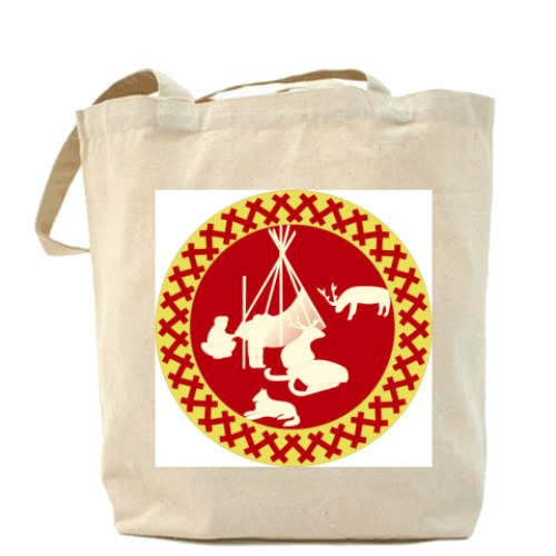 Сумка шоппер с принтом Хантымансийск