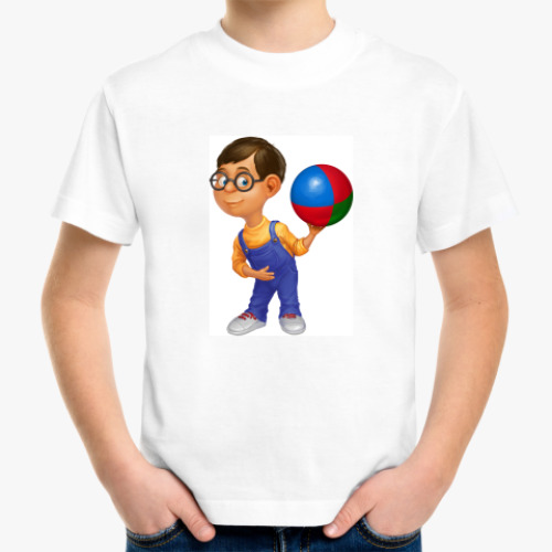 Детская футболка с принтом мальчишка