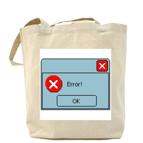 Сумка шоппер с принтом Error!