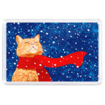 Новогодний котик в снегу