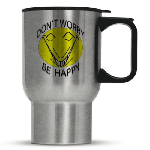 Кружка-термос с принтом Don`t worry be happy