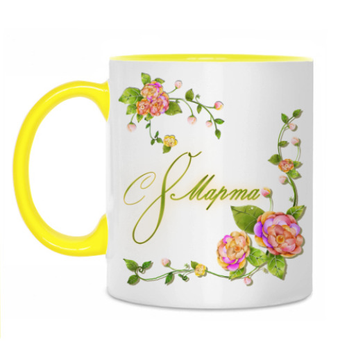 Кружка с принтом 8 Марта