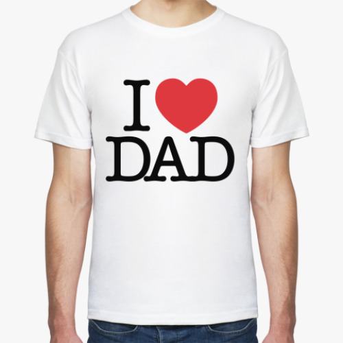 Футболка с принтом i love DAD
