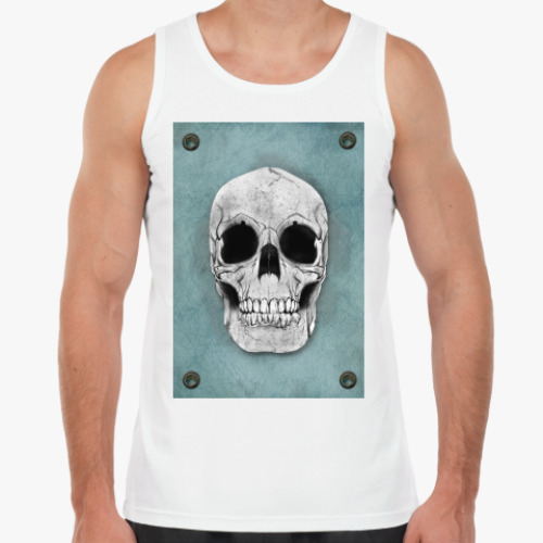 Майка с принтом Череп с Бейкер-стр.