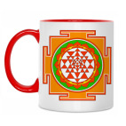 Двухцветная кружка Шри Янтра