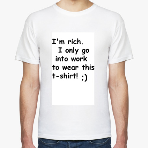 Футболка с принтом I'm rich