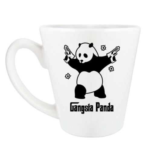 Чашка Латте с принтом Gangsta panda