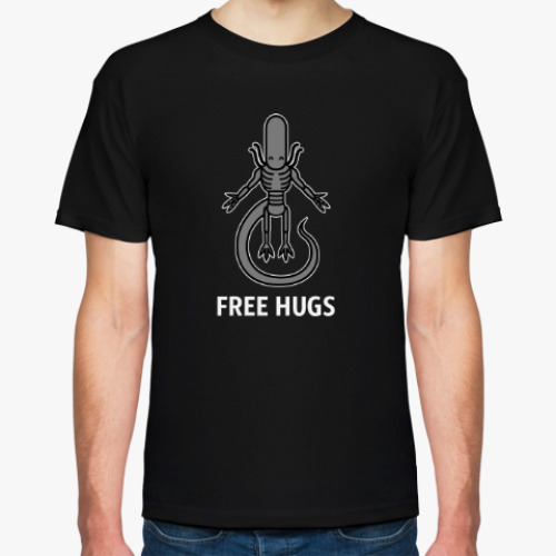 Футболка с принтом Free hugs
