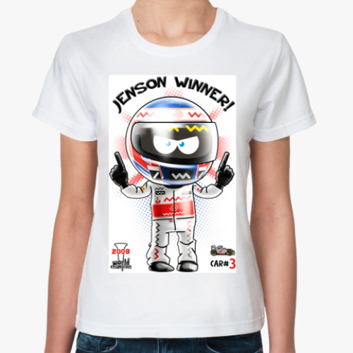Классическая футболка с принтом JENSON WINNER
