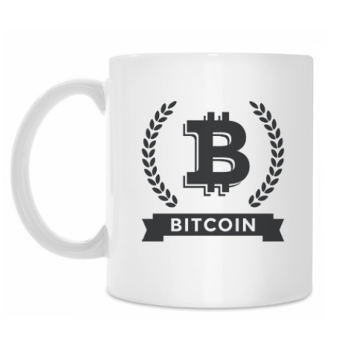 Кружка с принтом Bitcoin - Биткоин
