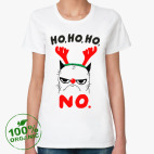 Женская футболка из органик-хлопка Happy New Year Grumpy Cat