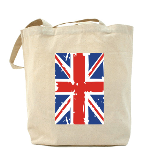 Сумка шоппер с принтом Британский флаг