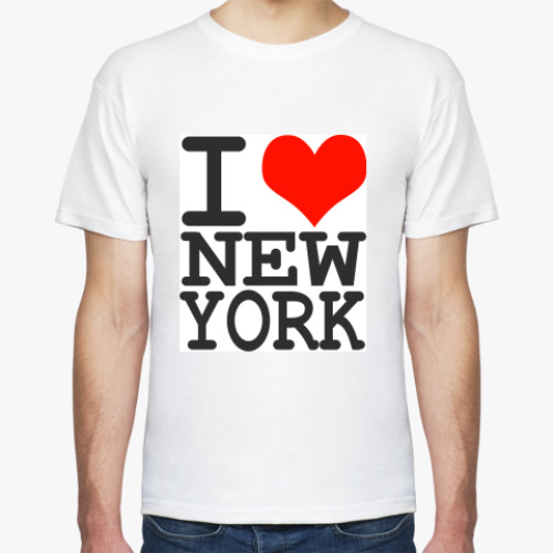 Футболка с принтом I love NY