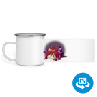 Кружка металлическая белая (круговая запечатка)