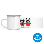 Кружка металлическая белая (круговая запечатка)