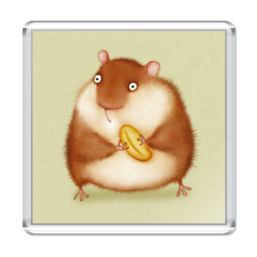 Магнит с принтом  Хомяк