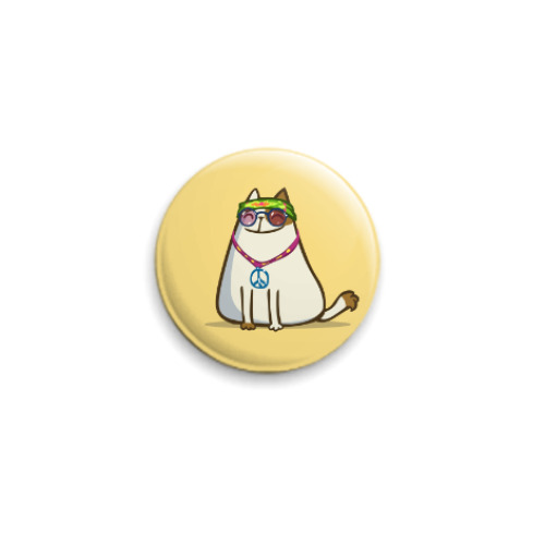 Значок 25мм с принтом Пятничный Котик №17