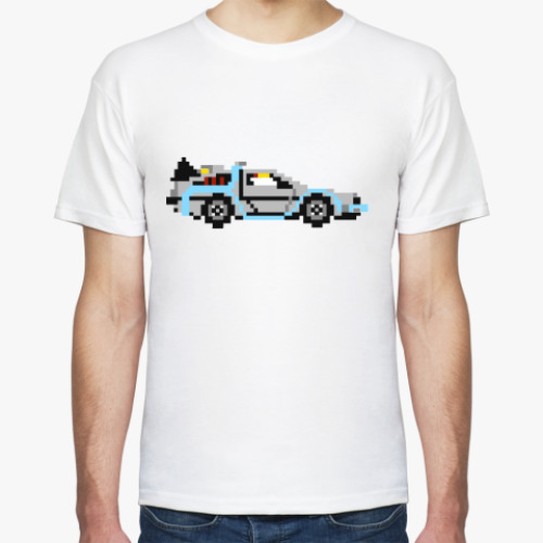 Футболка с принтом Делориан (Назад в будущее)