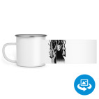 Кружка металлическая белая (круговая запечатка)