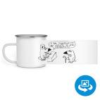 Кружка металлическая белая (круговая запечатка)