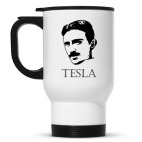 Кружка-термос белая Tesla