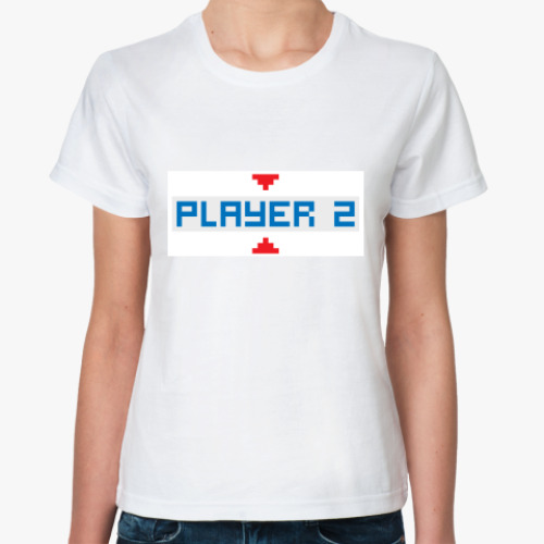 Классическая футболка с принтом Player 2