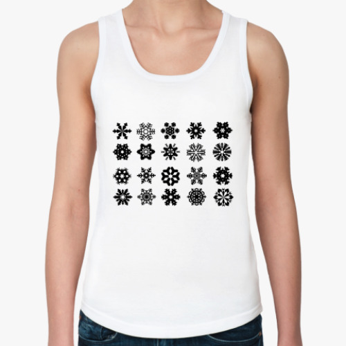 Женская майка с принтом снежинки