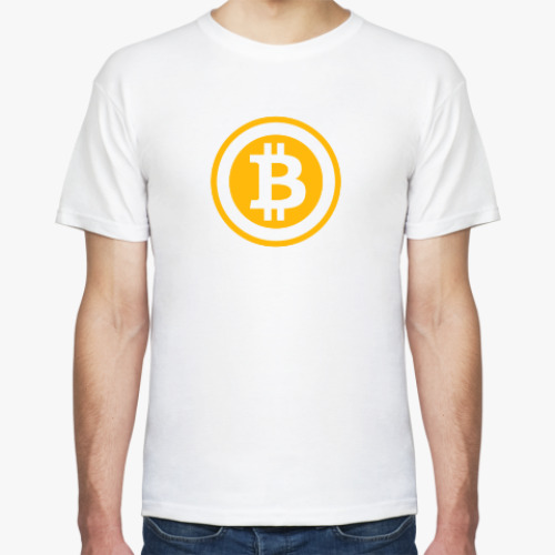 Футболка с принтом Bitcoin в массы - for geeks
