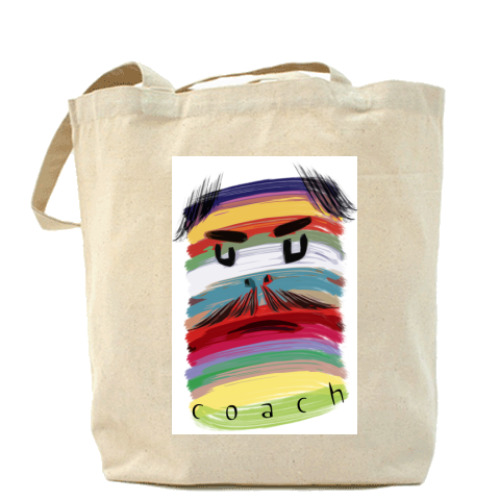 Сумка шоппер с принтом 'Тренер'