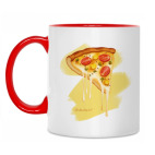Двухцветная кружка 'Pizza'