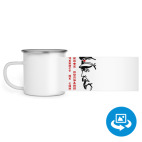 Кружка металлическая белая (круговая запечатка)