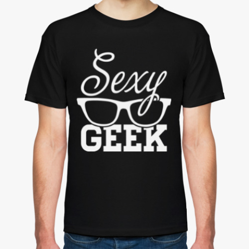 Футболка с принтом Sexy Geek