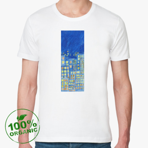 Футболка из органик-хлопка с принтом  'Город'