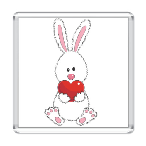 Магнит с принтом Заяц