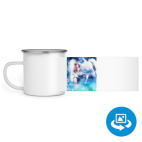 Кружка металлическая белая (круговая запечатка)