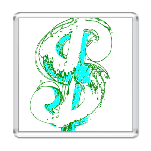 Магнит с принтом  Доллар