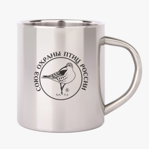 Кружка металлическая с принтом Союз охраны птиц России