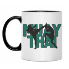 Двухцветная кружка  Муай тай (Muay Thai).