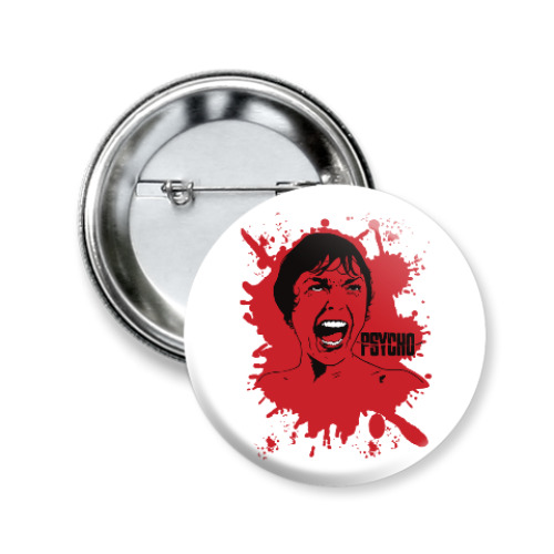 Значок 50мм с принтом Psycho