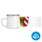 Кружка металлическая белая (круговая запечатка)