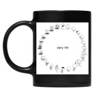 Кружка цветная UV-DTF