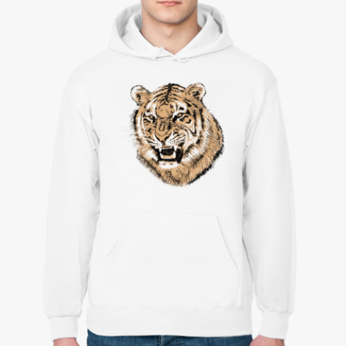 Толстовка худи с принтом Тигр