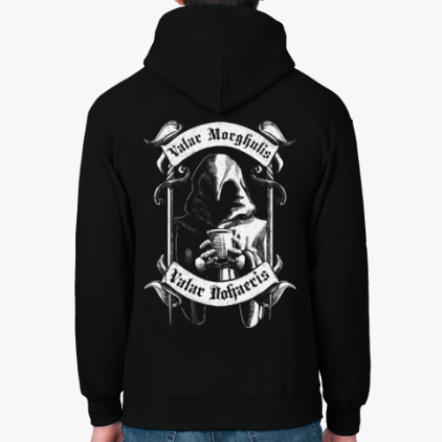 Толстовка худи с принтом Valar morghulis dohaeris