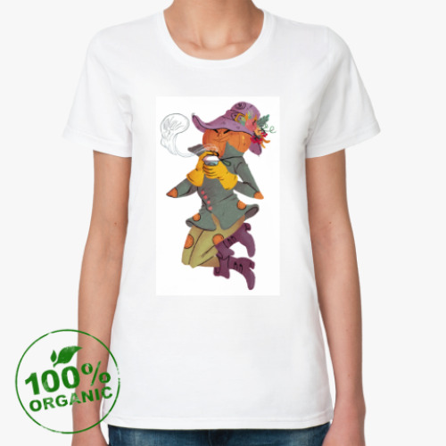 Женская футболка из органик-хлопка с принтом Джек Фонарь